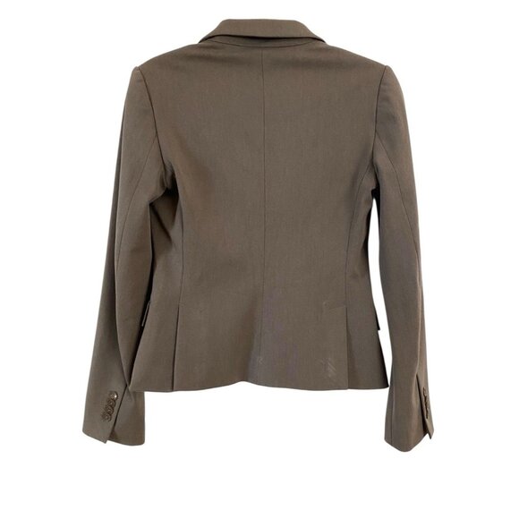 Express Design Studio Taupe One Button Blazer Jacket Women's Size 4 Fitted Work - Picture 2 of 9